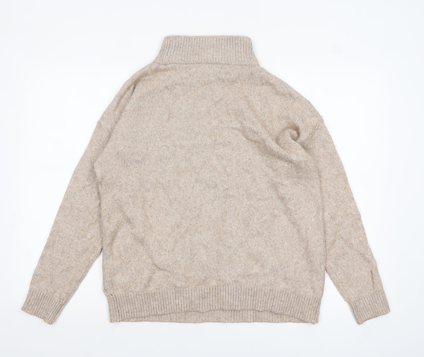 Next Women’s Beige Roll Neck Knit Jumper Size M Regular Fit