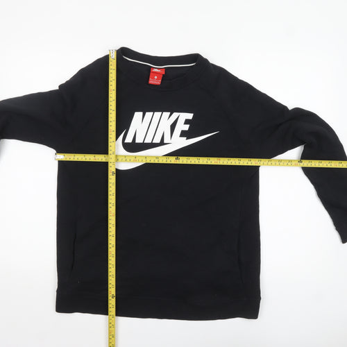 Nike Men's Black Medium Pullover Logo Crew Neck Sweatshirt