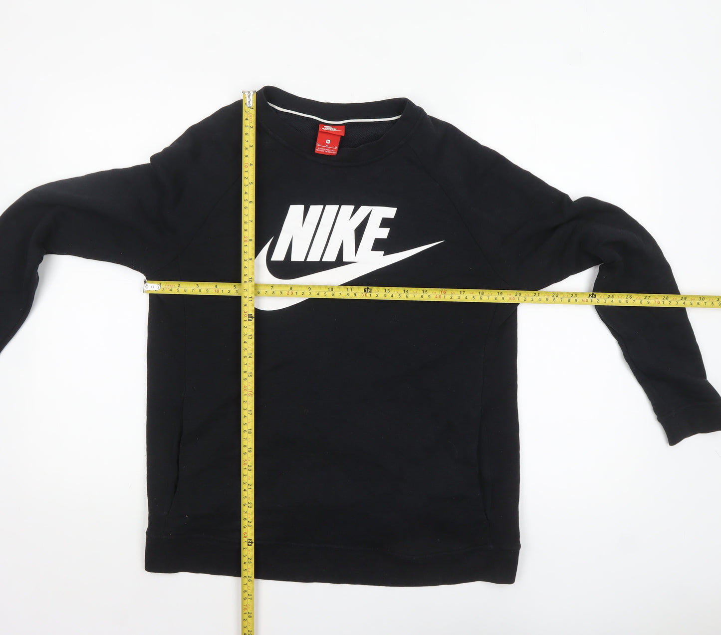 Nike Men's Black Medium Pullover Logo Crew Neck Sweatshirt