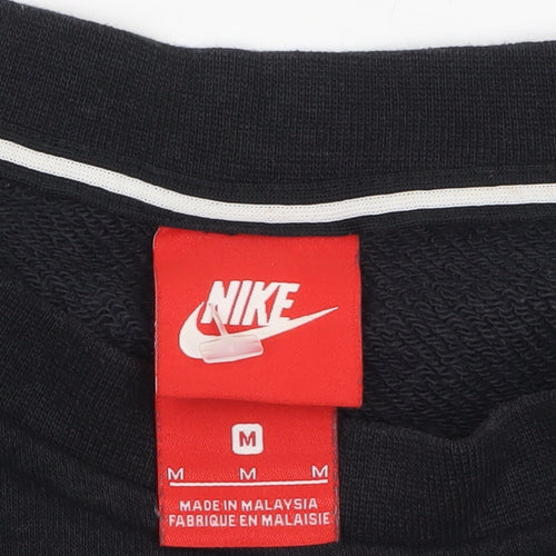 Nike Men's Black Medium Pullover Logo Crew Neck Sweatshirt