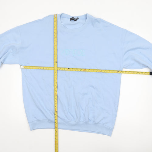 PrettyLittleThing Blue Venice Embroidered Sweatshirt Medium Unisex