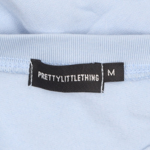 PrettyLittleThing Blue Venice Embroidered Sweatshirt Medium Unisex