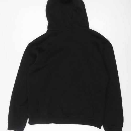 H&M Men's Black Loose Fit Hoodie Size S Cotton Blend Pullover