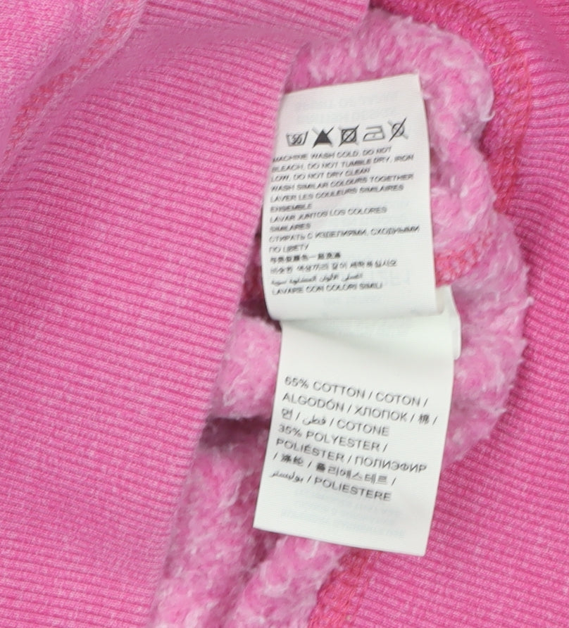 Superdry Womens Pink Full Zip Hoodie Medium Cotton Blend