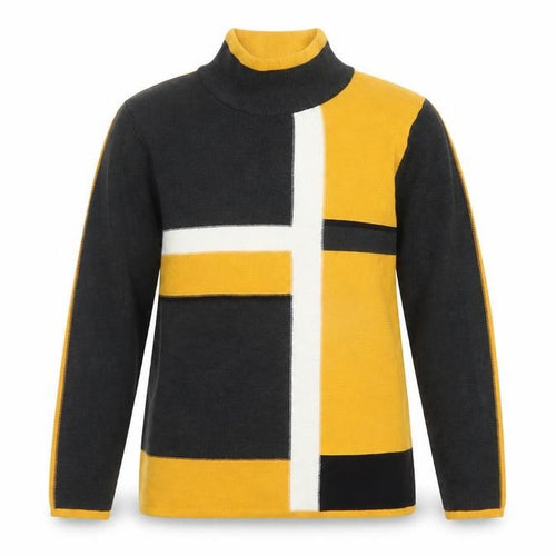 Roman Women’s Multicoloured Roll Neck Geometric Knit Jumper Size 12