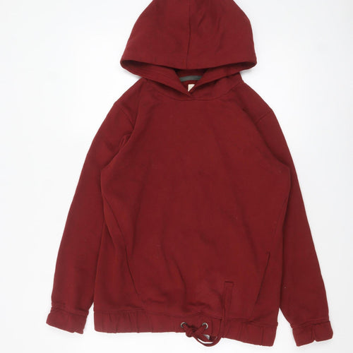 Next Women’s Red Cotton Blend Hooded Pullover Hoodie Size 12