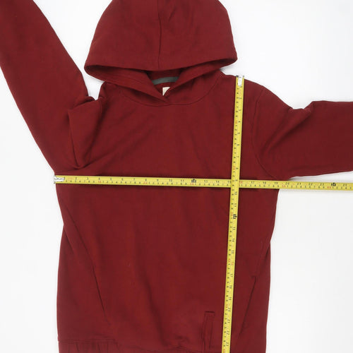 Next Women’s Red Cotton Blend Hooded Pullover Hoodie Size 12