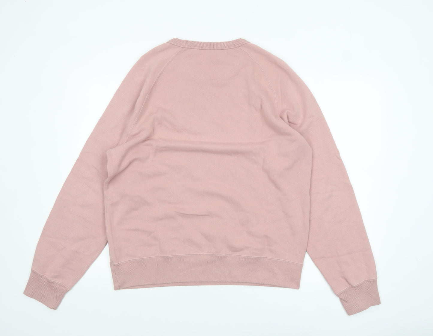 Uniqlo Men Pink Regular Fit Crew Neck Pullover Sweatshirt M