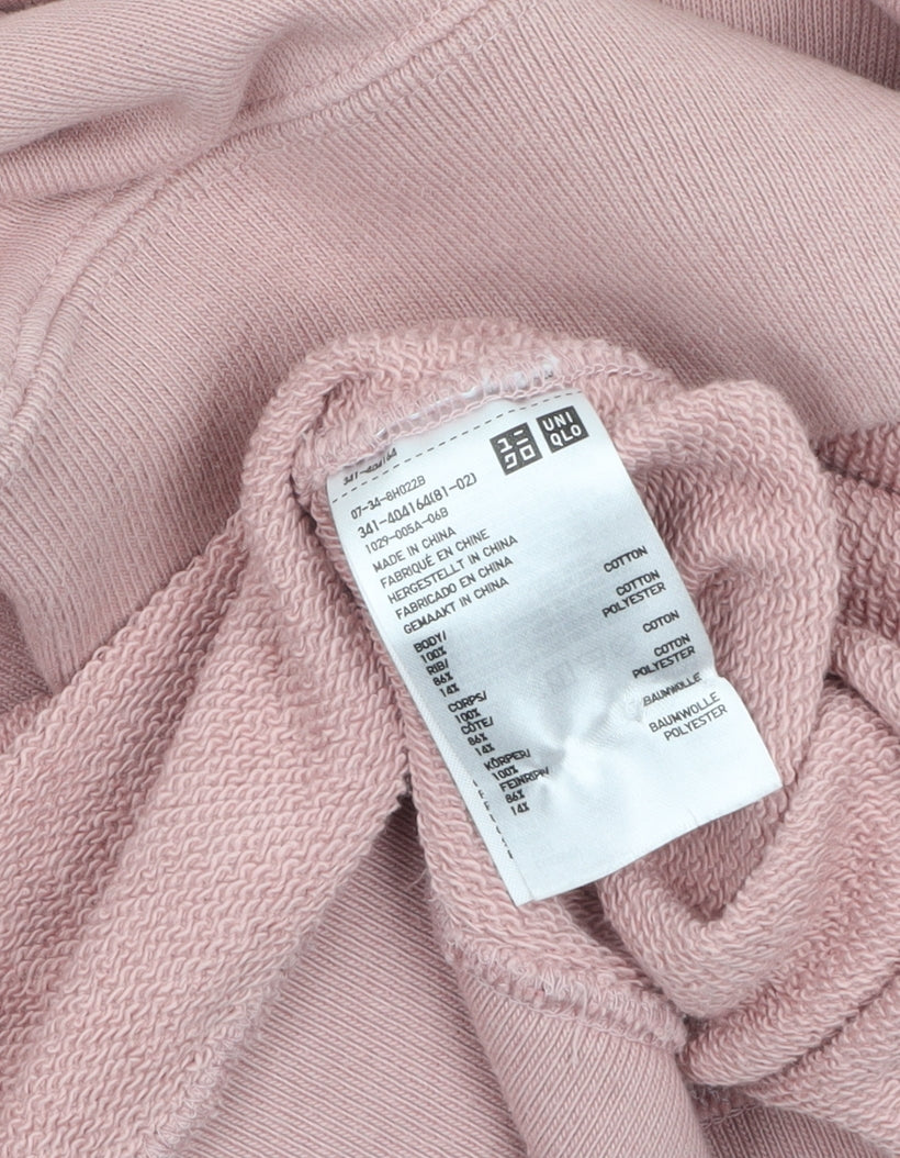 Uniqlo Men Pink Regular Fit Crew Neck Pullover Sweatshirt M