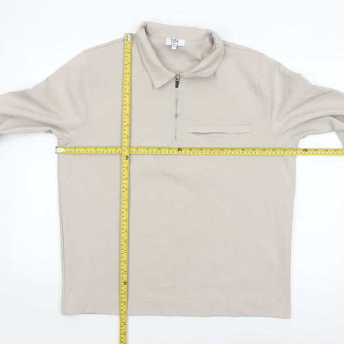 Taylor & Wright Men’s Beige XL 1/4 Zip Collared Sweatshirt