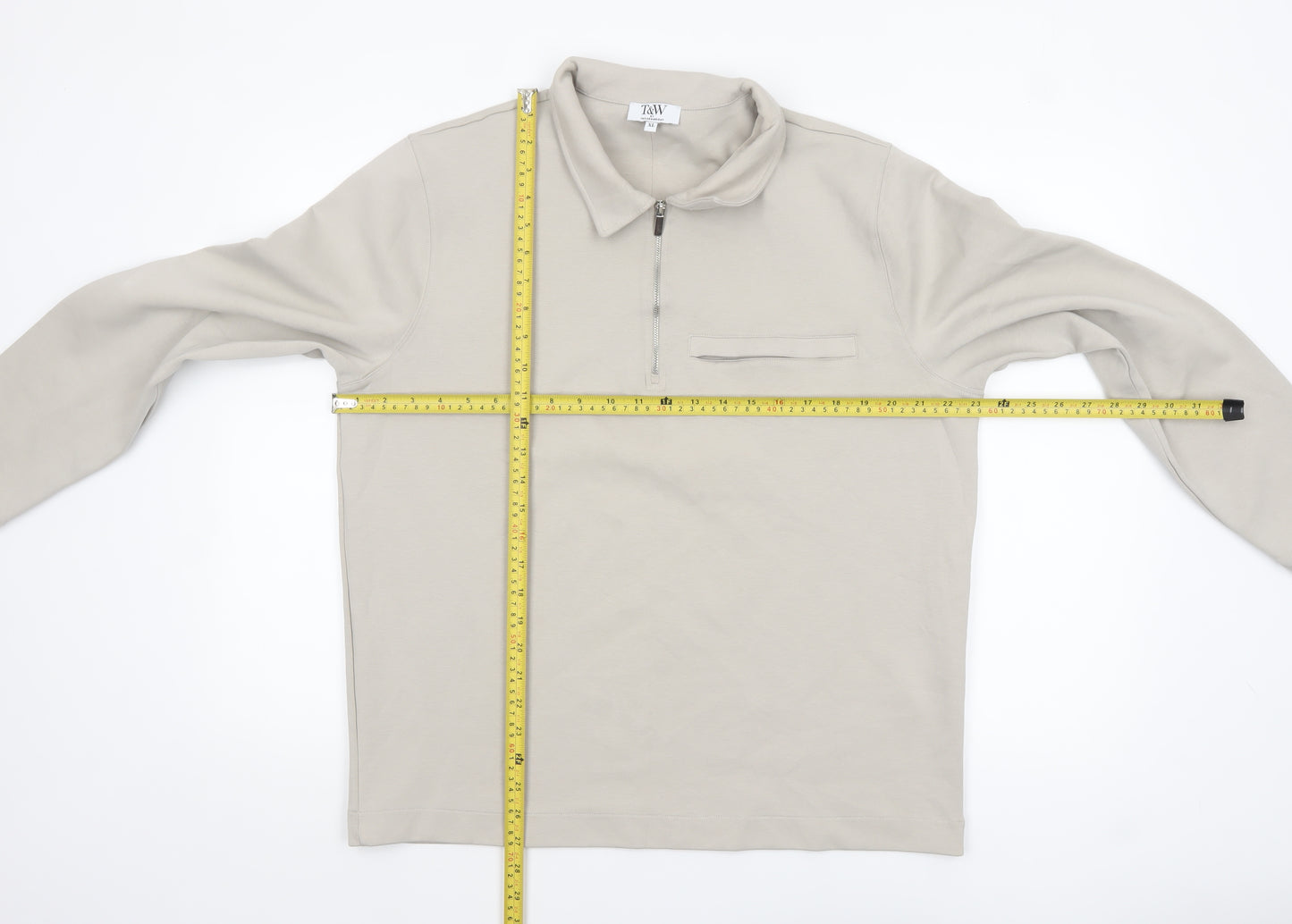 Taylor & Wright Men’s Beige XL 1/4 Zip Collared Sweatshirt