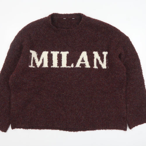 Nutmeg Womens Brown 'MILAN' Pullover Jumper Size 20 Plus Knit Wool Blend