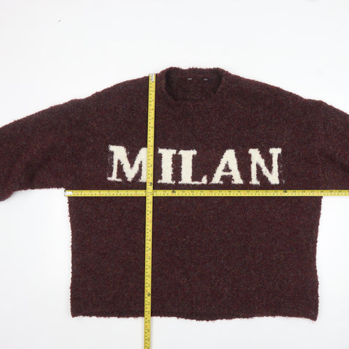 Nutmeg Womens Brown 'MILAN' Pullover Jumper Size 20 Plus Knit Wool Blend