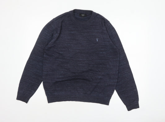 Next Men's Blue Wool Blend Crew Neck Jumper Size M