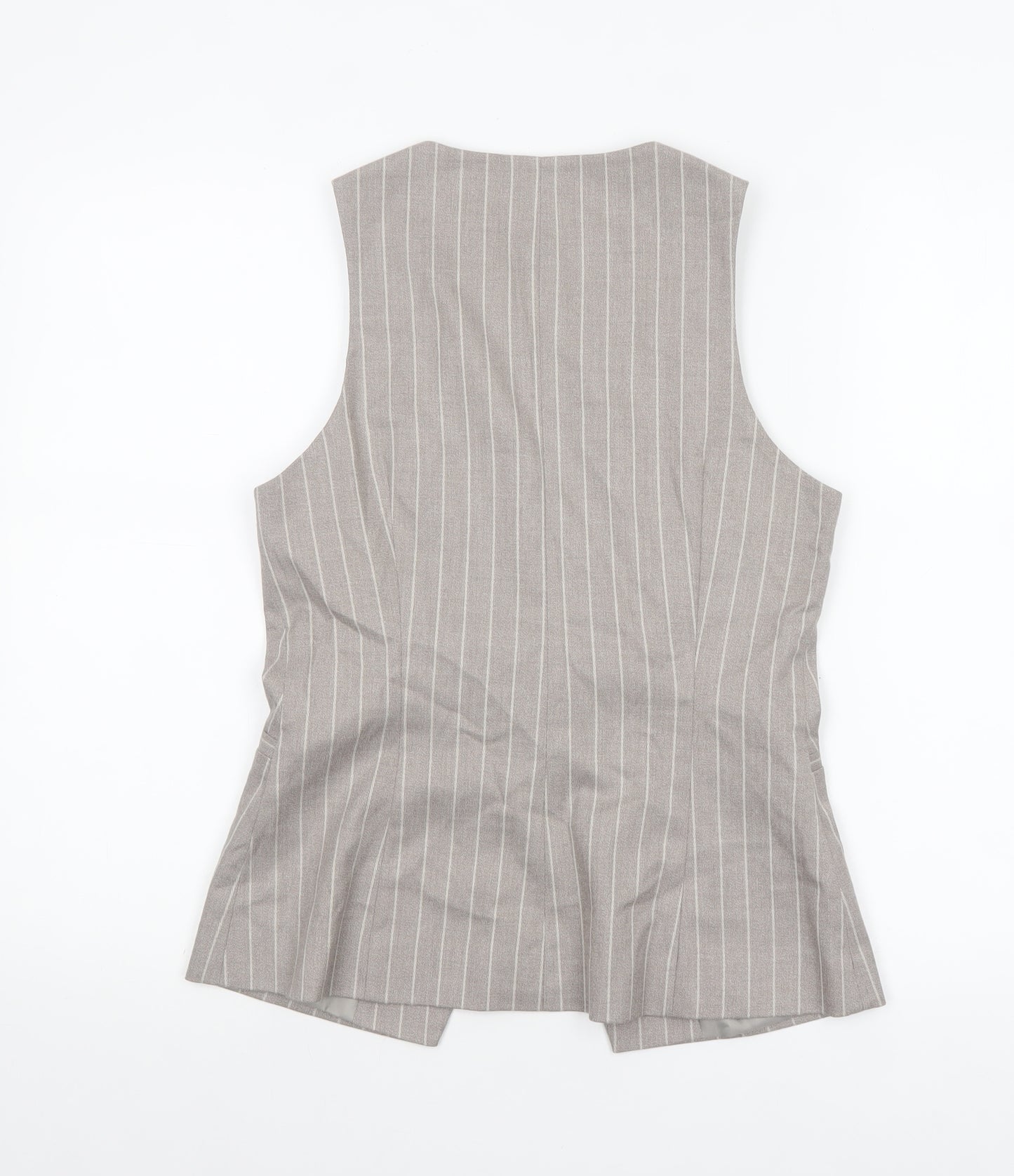 ASOS DESIGN Women’s Grey Pinstripe Waistcoat UK 8 Tailored Fit