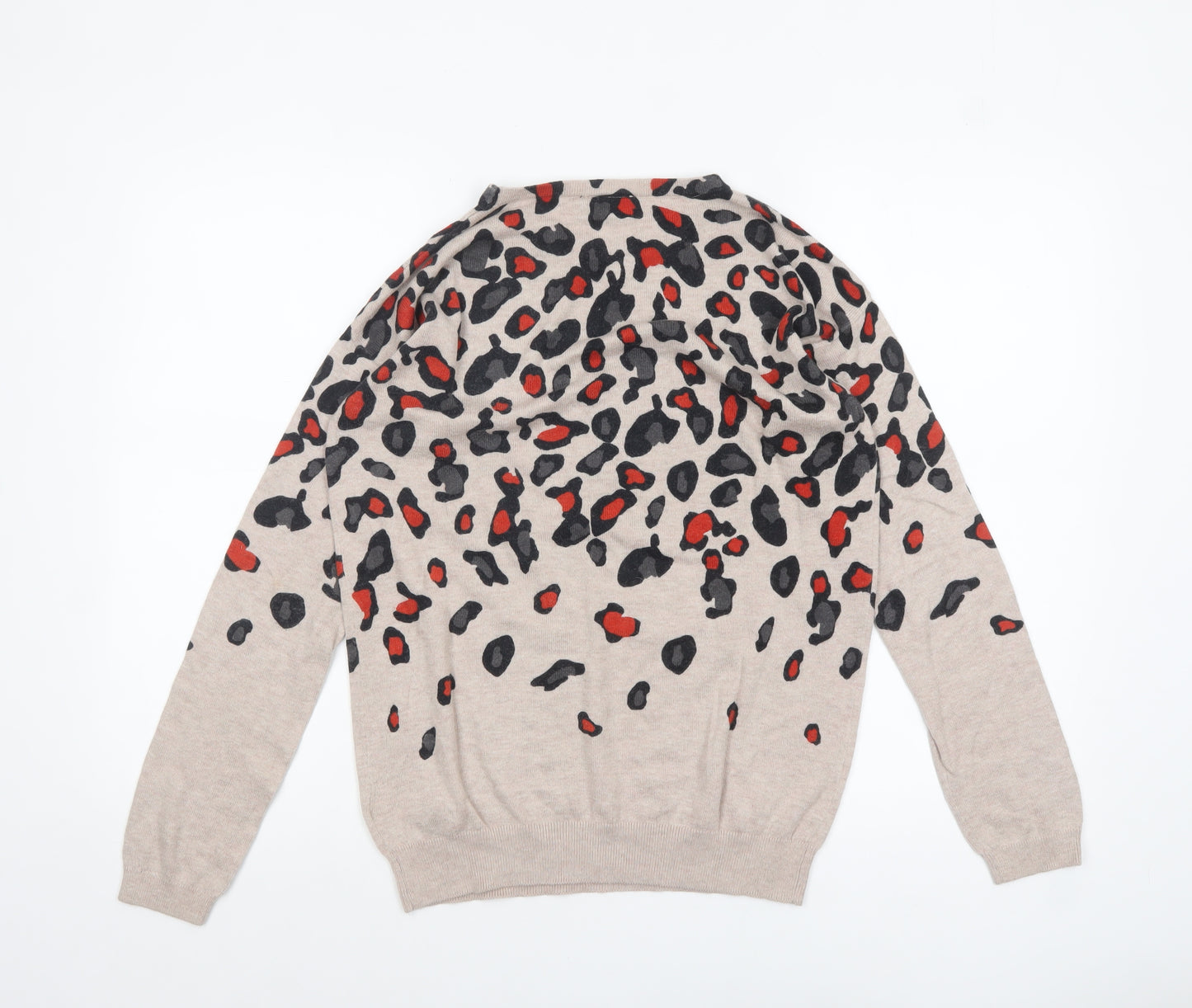 Wallis Women’s Beige Animal Print Pullover Jumper Size S