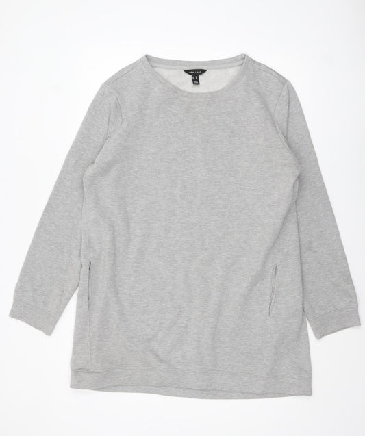 New Look Women Grey Pullover Sweatshirt UK 18 Long Sleeve Classic Fit
