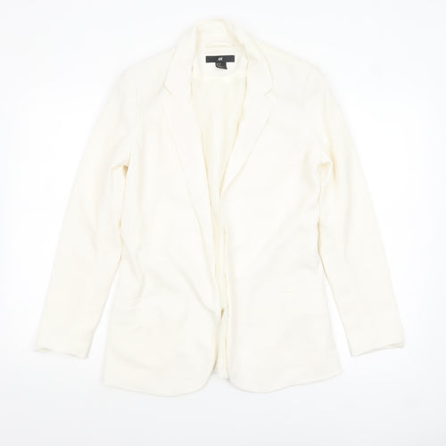 H&M Women’s Ivory Single-Breasted Blazer UK 10 Classic Fit