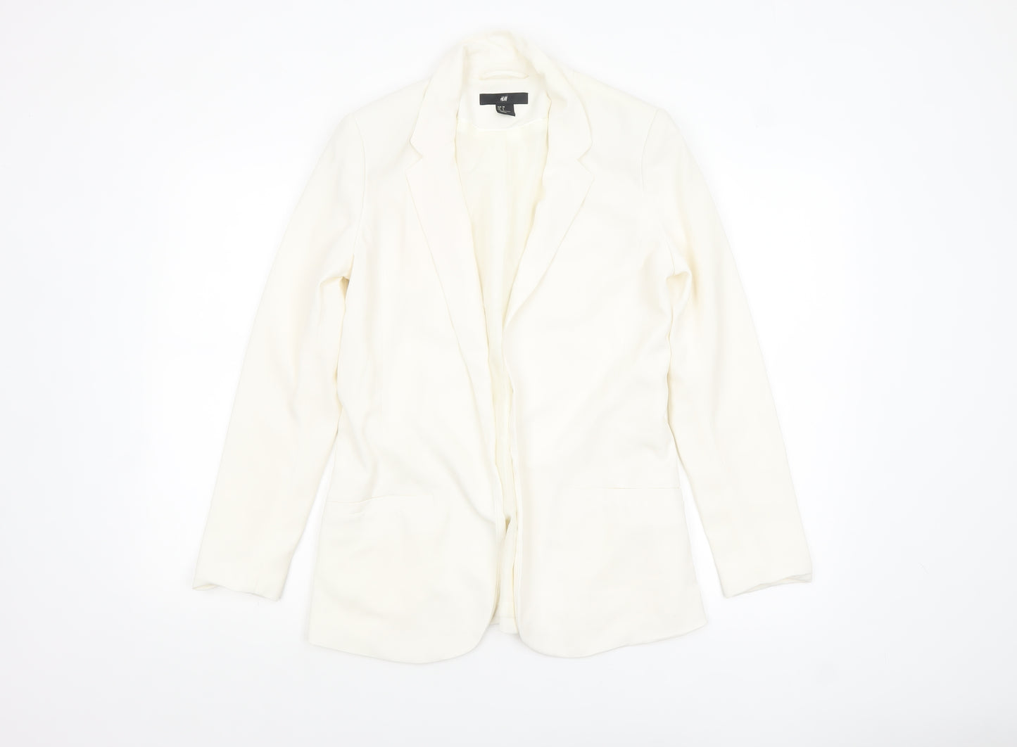 H&M Women’s Ivory Single-Breasted Blazer UK 10 Classic Fit