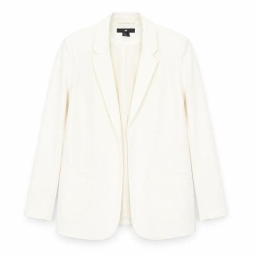 H&M Women’s Ivory Single-Breasted Blazer UK 10 Classic Fit