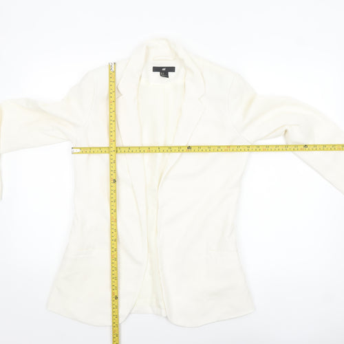 H&M Women’s Ivory Single-Breasted Blazer UK 10 Classic Fit