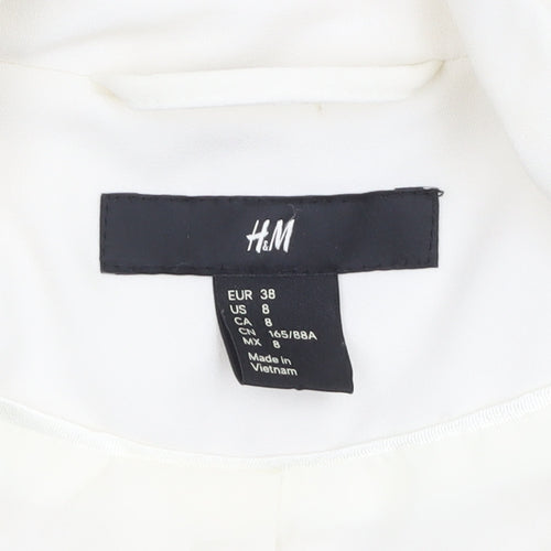 H&M Women’s Ivory Single-Breasted Blazer UK 10 Classic Fit