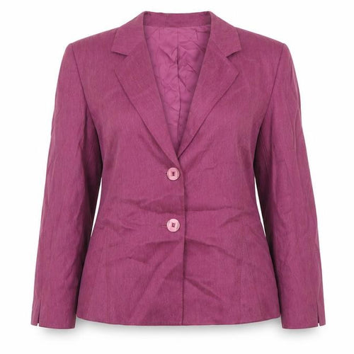 Country Casuals Women Petite Pink Suit Jacket Size 12 Two-Button Blazer