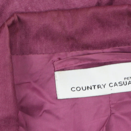 Country Casuals Women Petite Pink Suit Jacket Size 12 Two-Button Blazer