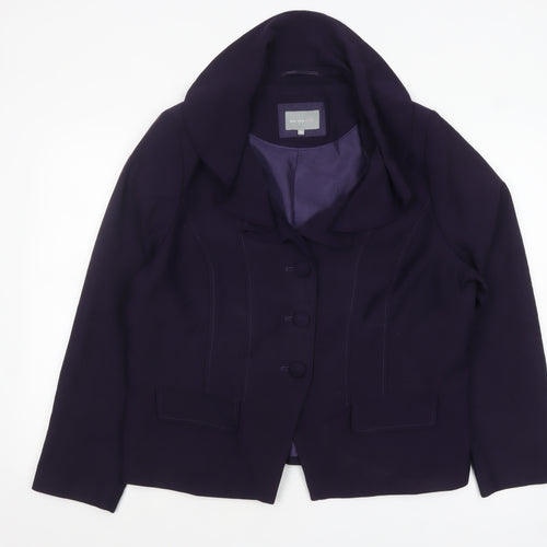 Marks and Spencer Per Una Purple Women's Blazer Size 20 Lined Tailored Jacket