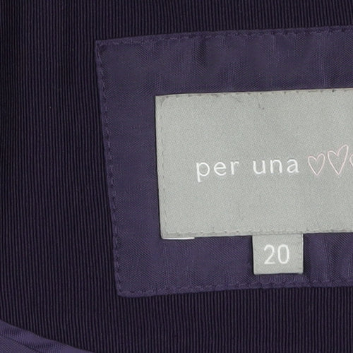 Marks and Spencer Per Una Purple Women's Blazer Size 20 Lined Tailored Jacket