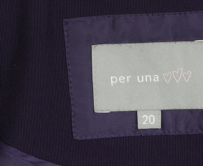 Marks and Spencer Per Una Purple Women's Blazer Size 20 Lined Tailored Jacket