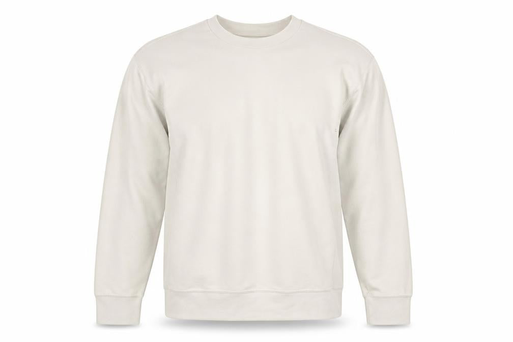 Front view of Sisley Men’s Beige Crew Neck Cotton Sweatshirt M Regular Fit
