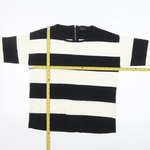 Next Women’s Black & White Stripe Pullover Jumper Size 12