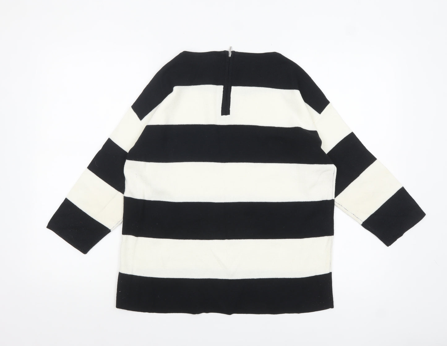 Next Women’s Black & White Stripe Pullover Jumper Size 12