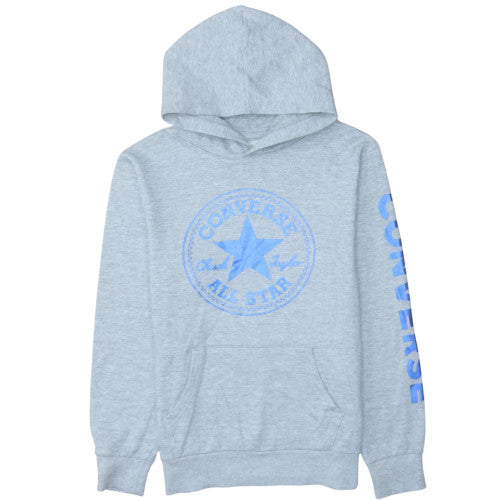 Converse Boys Grey Pullover Hoodie L 12-13 Years Logo Fleece Sweatshirt