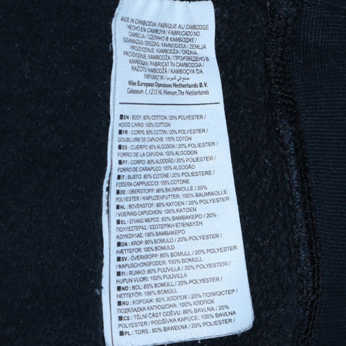 Nike Womens Black Pullover Hoodie Medium Cotton Blend Sweatshirt