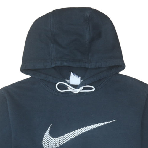 Nike Womens Black Pullover Hoodie Medium Cotton Blend Sweatshirt