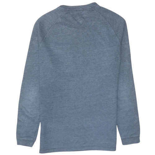 Tommy Hilfiger Men’s Blue Crew Neck Cotton Blend Sweatshirt L