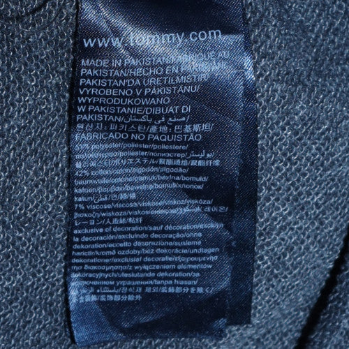 Tommy Hilfiger Men’s Blue Crew Neck Cotton Blend Sweatshirt L