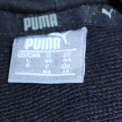Puma Women's Black Pullover Hoodie Size 14 Lined Logo Sweatshirt