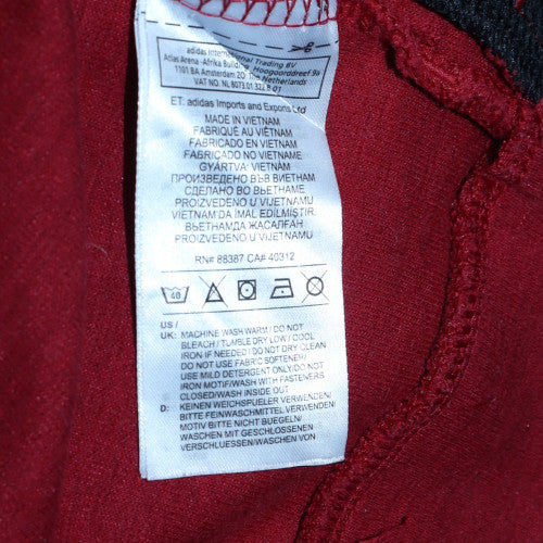 Adidas Boys Red Full Zip Hoodie 11-12 Years Munster Rugby Fleece Sweatshirt