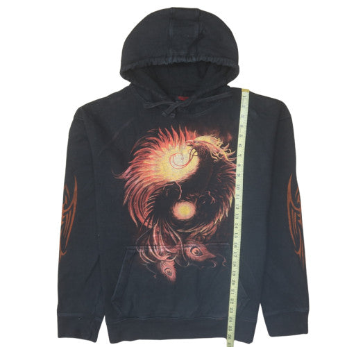 Spiral Men’s Black 2XL Pullover Hoodie Gothic Phoenix Graphic Cotton