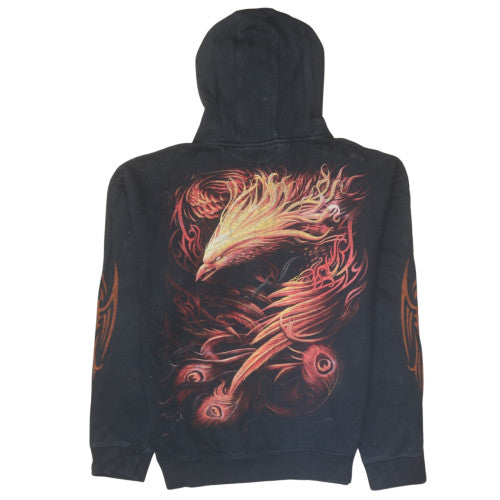 Spiral Men’s Black 2XL Pullover Hoodie Gothic Phoenix Graphic Cotton