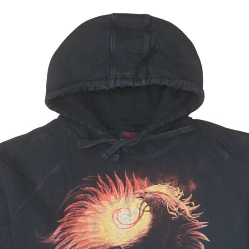 Spiral Men’s Black 2XL Pullover Hoodie Gothic Phoenix Graphic Cotton