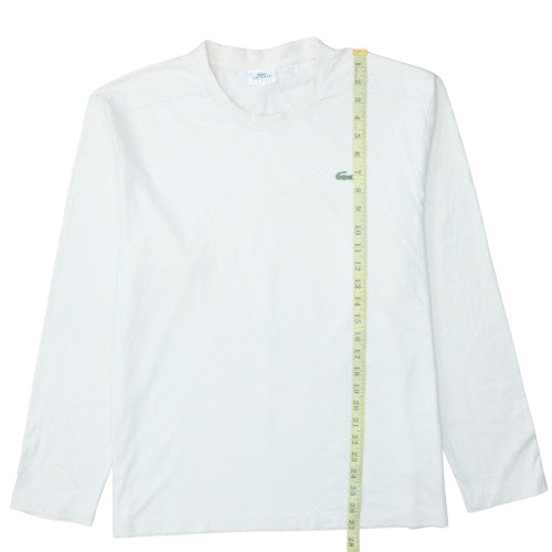 Lacoste Sport Men’s White Long Sleeve Cotton T-Shirt Size L