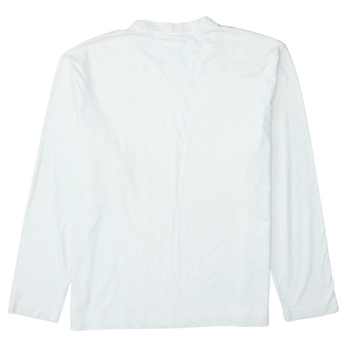 Lacoste Sport Men’s White Long Sleeve Cotton T-Shirt Size L