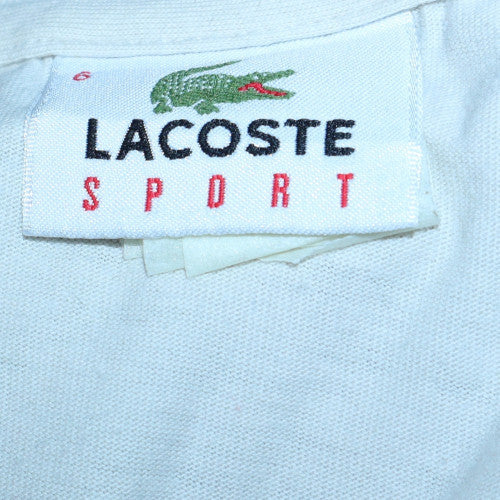 Lacoste Sport Men’s White Long Sleeve Cotton T-Shirt Size L