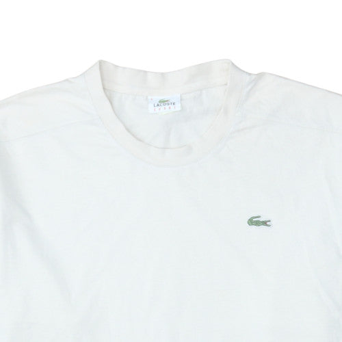 Lacoste Sport Men’s White Long Sleeve Cotton T-Shirt Size L