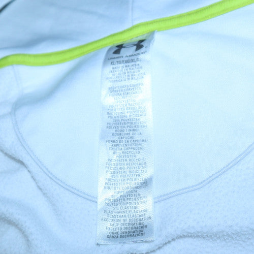 Under Armour Women White Full Zip Hoodie XL Polyester Blend