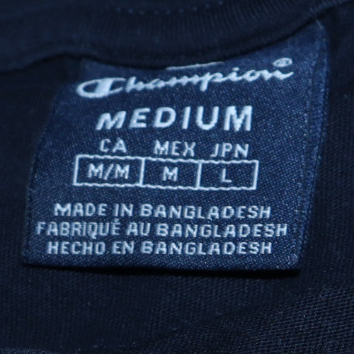 Champion Men's Navy Blue Medium Graphic Logo T-Shirt